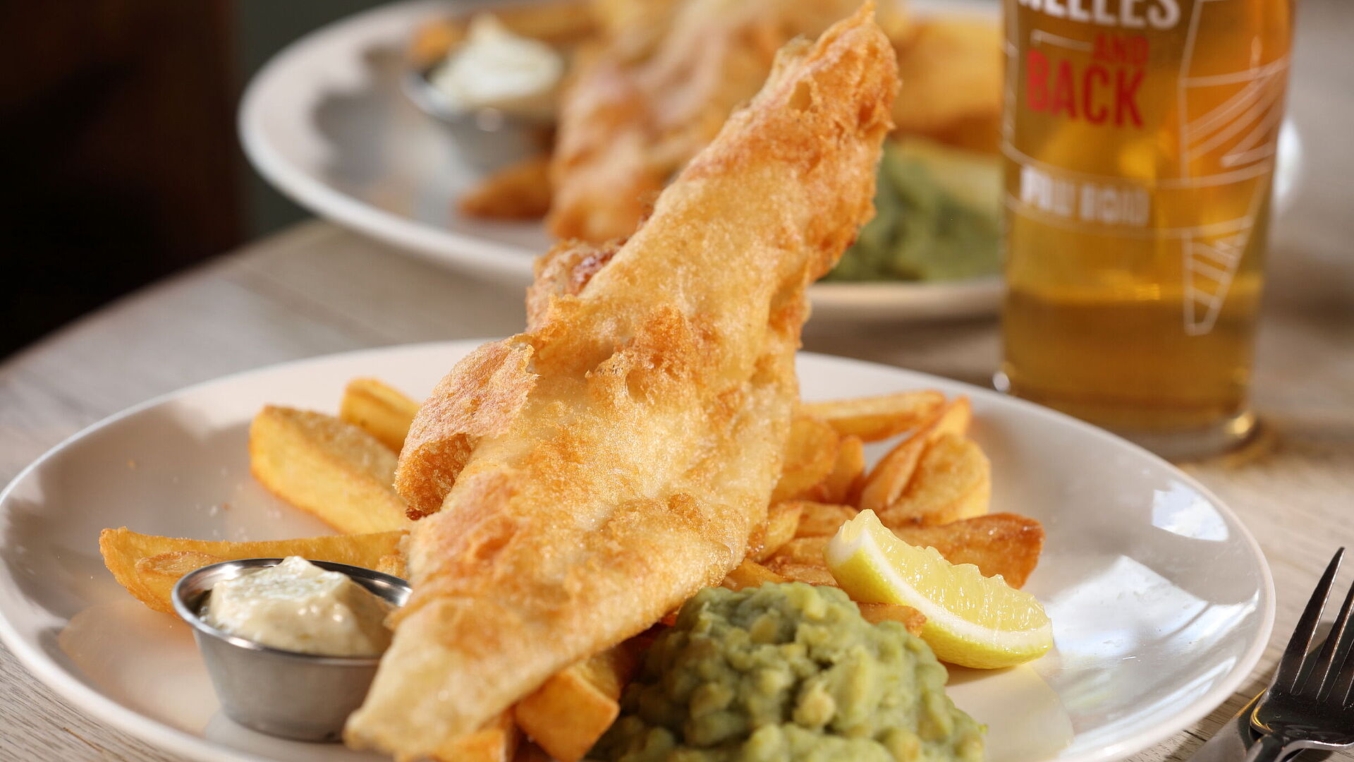 Fish and Chips and a pint of Wadworth 6X